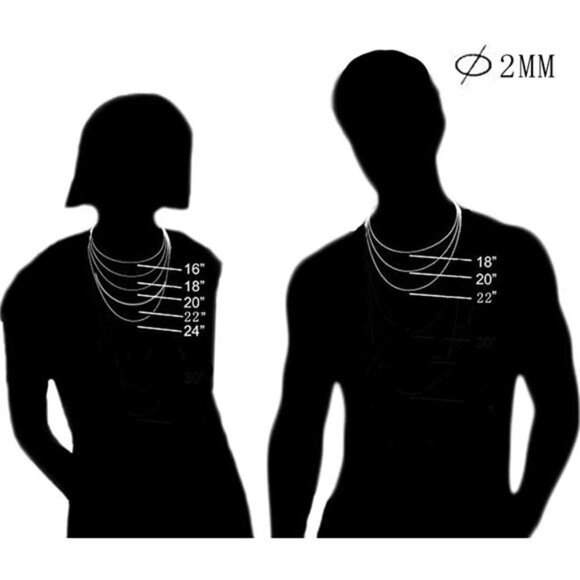 Genuine Black Leather Necklace Cord for Women Men, Sterling Silver Clasp - Picture 6 of 7